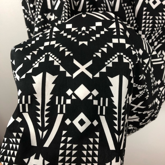 Aztec Print Black Dress with Cage detail - Picture 6 of 6